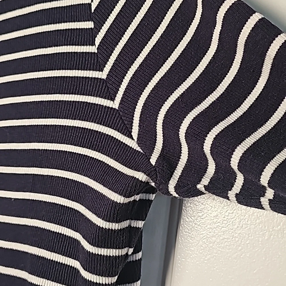 Pendleton MP navy blue/white striped ruffled cardigan - Picture 13 of 15